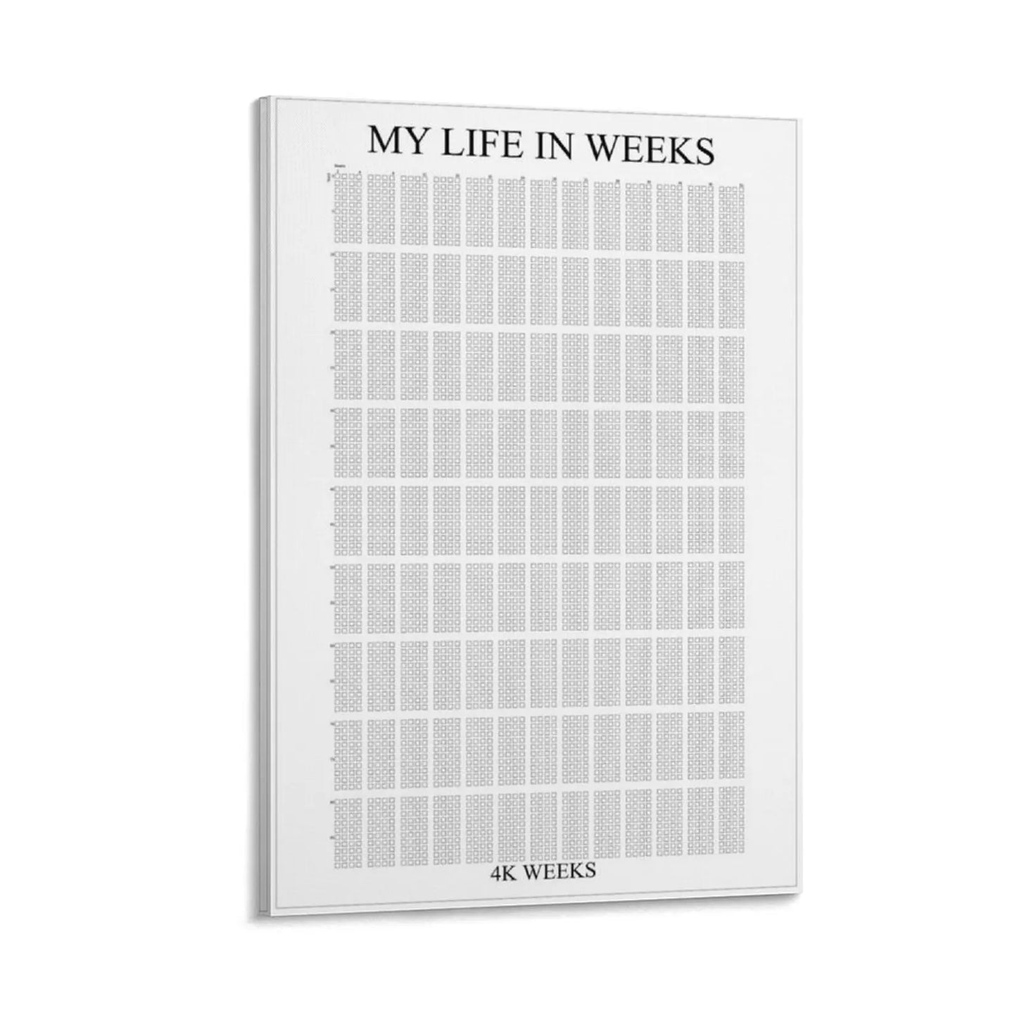 My Life in Weeks - Life Calendar Canvas Painting Decorative Picture for Living Room Wall Decoration Poster